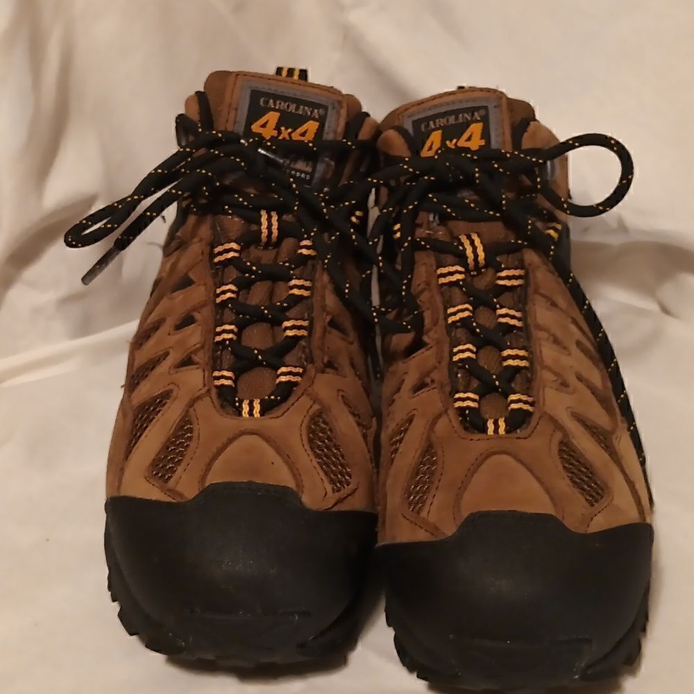 Carolina 4x4 steel toe waterproof hiking boots CA 4513 Brown leather size 9W - Picture 2 of 9